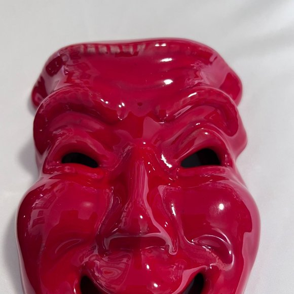 Vintage 80's Smile Now Cry Later Decorative Porcelain Masks Comedy Tragedy Drama - Picture 10 of 11